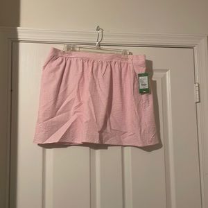 NWT Lilly Pulitzer Pink Seersucker Skirt, Size XL